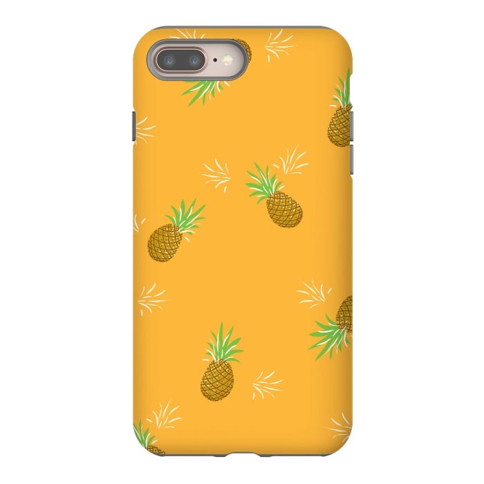 iPhone 7 plus StrongFit Pineapples in Mango by Zoe Charlotte