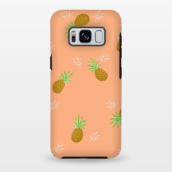 Galaxy S8 plus StrongFit Pineapples in Guava by Zoe Charlotte