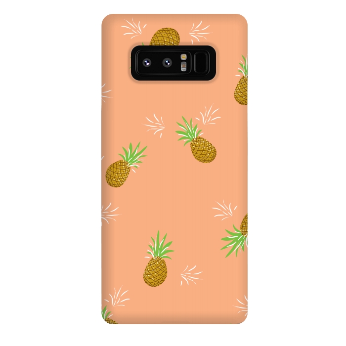 Galaxy Note 8 StrongFit Pineapples in Guava by Zoe Charlotte