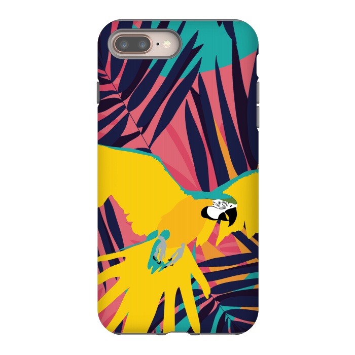 iPhone 7 plus StrongFit Tropical Macaw by Zoe Charlotte