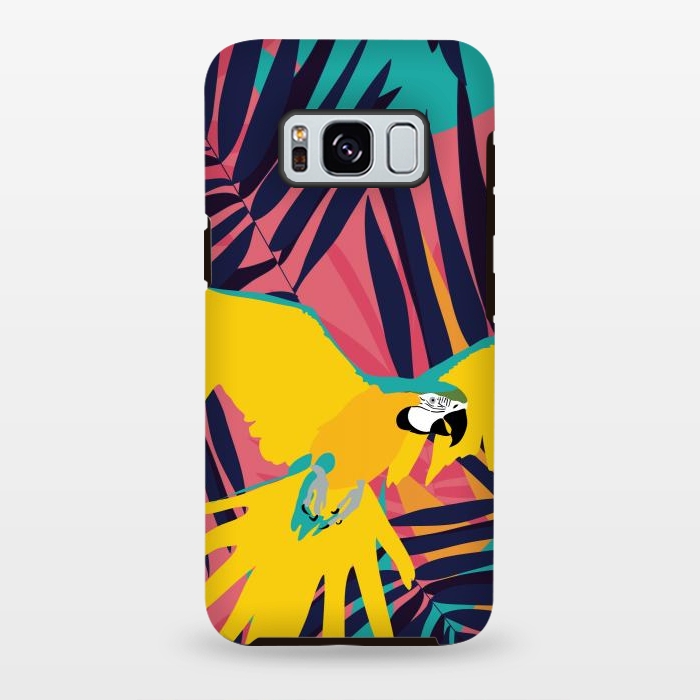 Galaxy S8 plus StrongFit Tropical Macaw by Zoe Charlotte