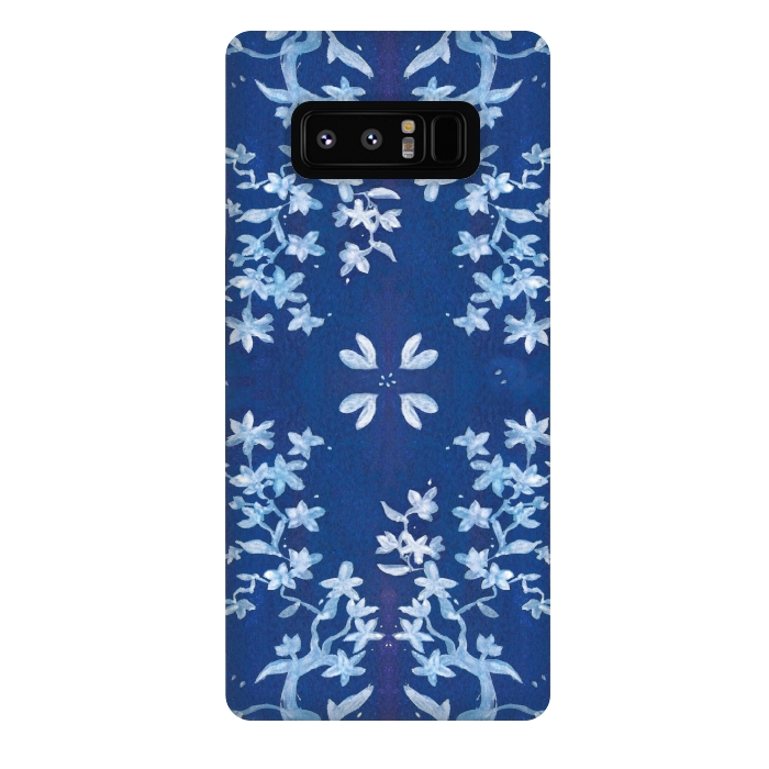 Galaxy Note 8 StrongFit Indigo Floral by Zoe Charlotte