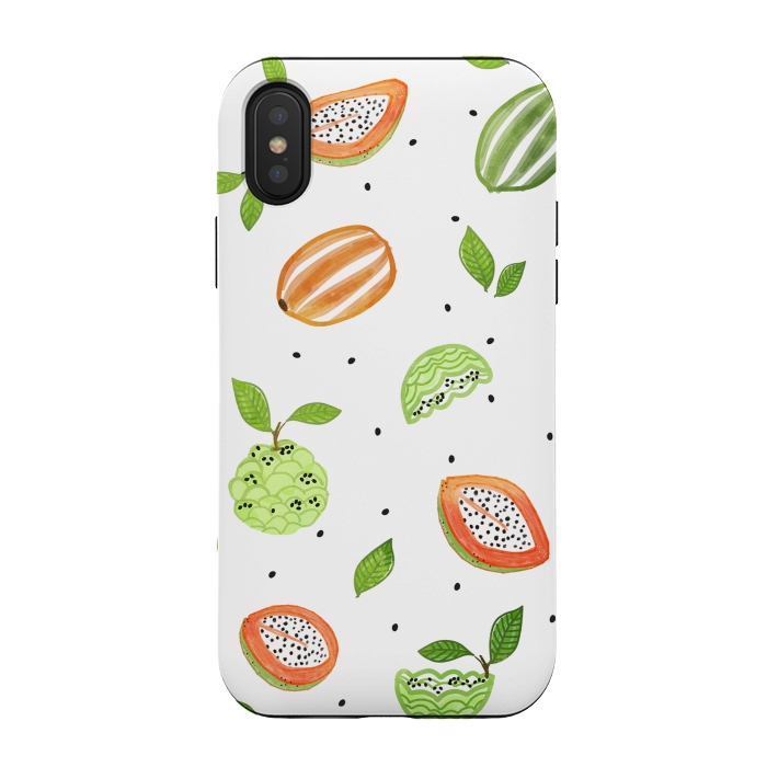 iPhone Xs / X StrongFit Papaya & Custard Apple by Uma Prabhakar Gokhale