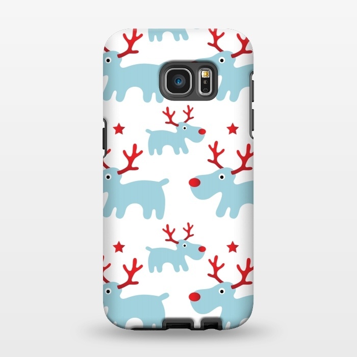 Galaxy S7 EDGE StrongFit Cute Reindeers by Martina