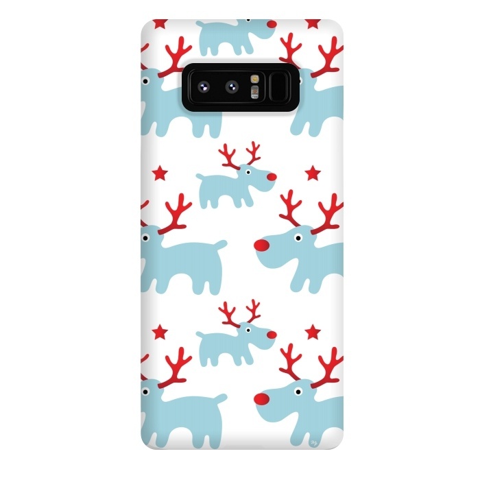 Galaxy Note 8 StrongFit Cute Reindeers by Martina