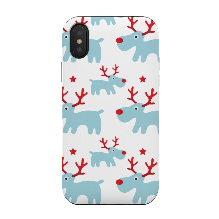 iPhone Xs / X StrongFit Cute Reindeers by Martina