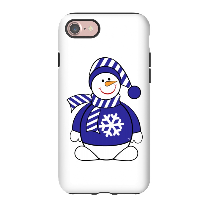 iPhone 7 StrongFit Cute snowman by Martina