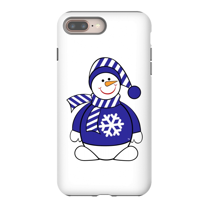 iPhone 7 plus StrongFit Cute snowman by Martina