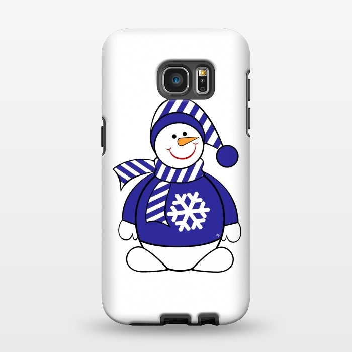 Galaxy S7 EDGE StrongFit Cute snowman by Martina