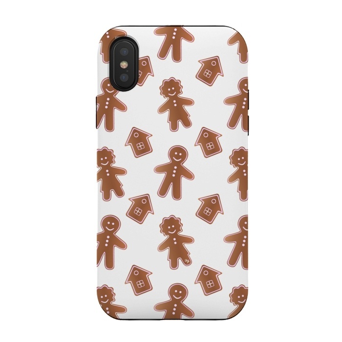 iPhone Xs / X StrongFit Gingerbread people by Martina