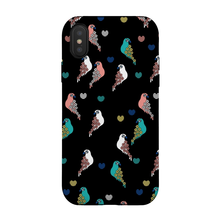 iPhone Xs / X StrongFit CUTIE BIRDS by Michael Cheung