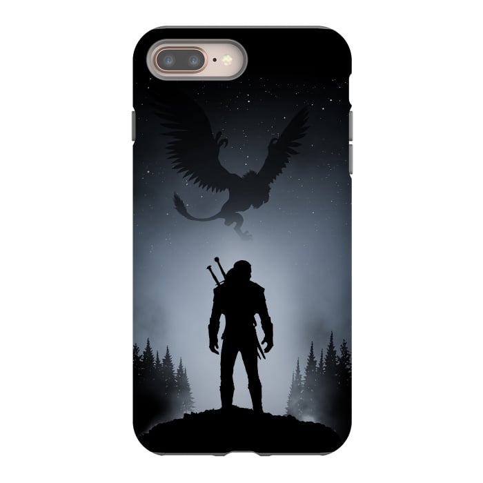 iPhone 7 plus StrongFit White Wolf by Denis Orio Ibañez