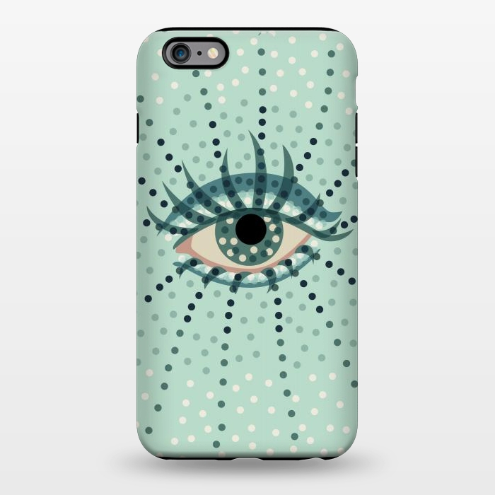 iPhone 6/6s plus StrongFit Beautiful Abstract Dotted Blue Eye by Boriana Giormova