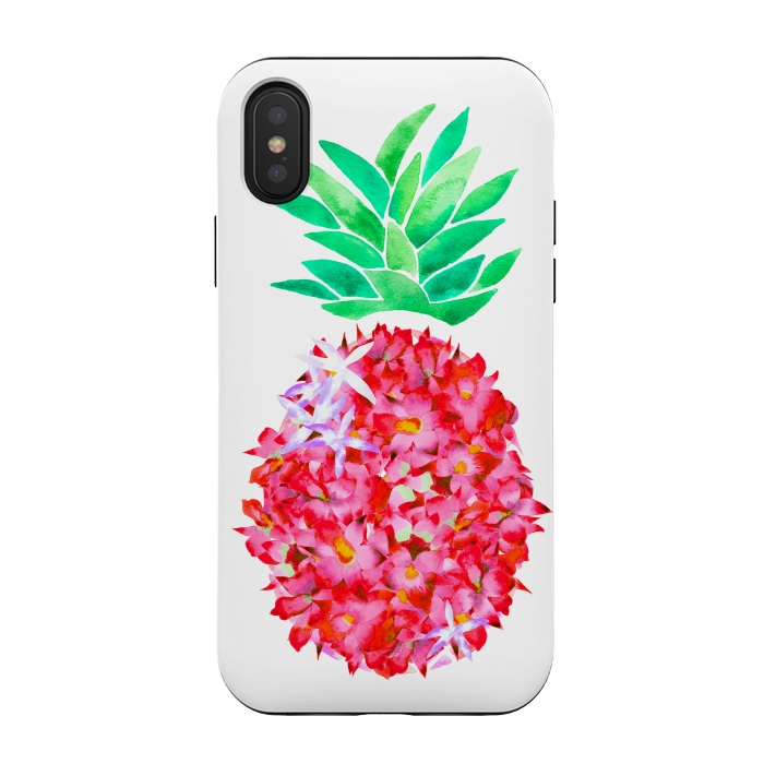 iPhone Xs / X StrongFit Pineapple Punch Blush by Amaya Brydon