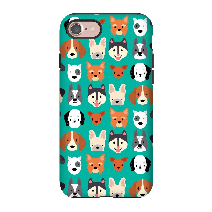iPhone 7 StrongFit Dog faces pattern by Maria Jose Da Luz