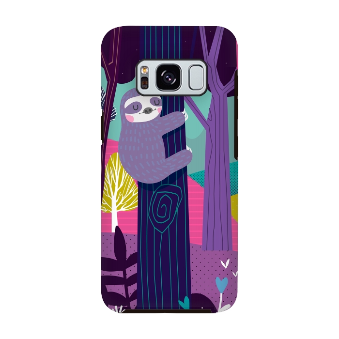 Galaxy S8 StrongFit Sloth in the woods by Maria Jose Da Luz