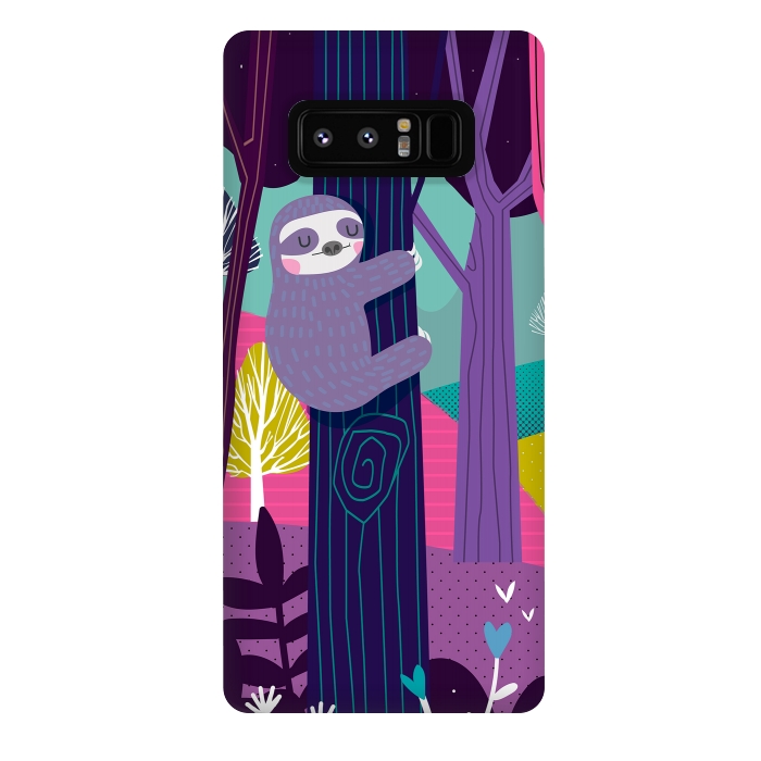 Galaxy Note 8 StrongFit Sloth in the woods by Maria Jose Da Luz