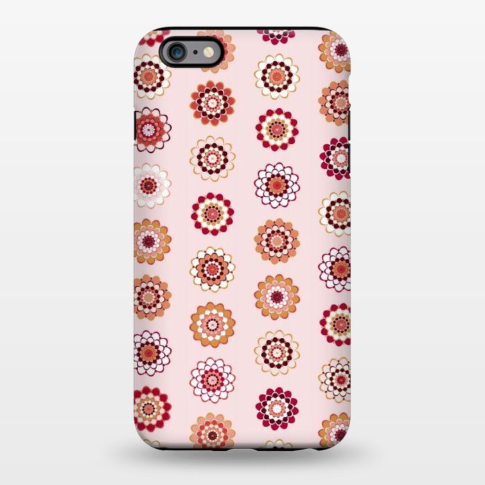 iPhone 6/6s plus StrongFit Polka Dot Mandala Flowers by Paula Ohreen