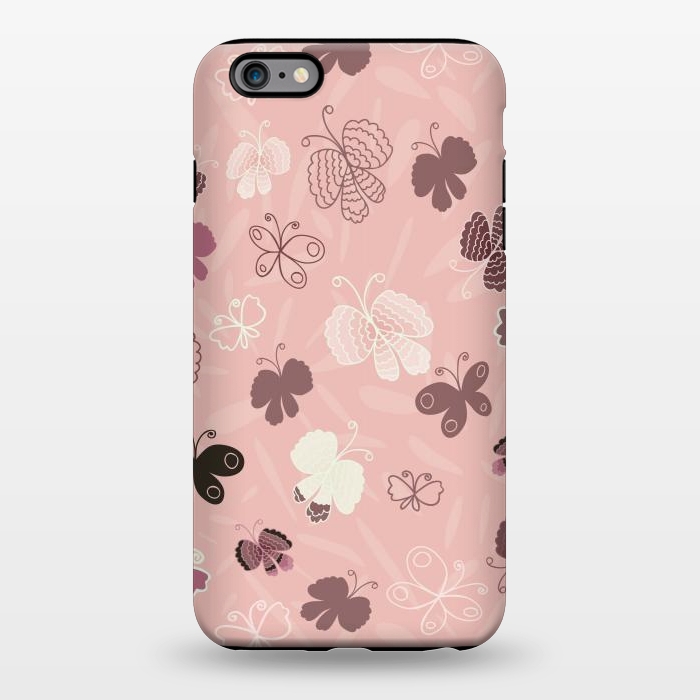 iPhone 6/6s plus StrongFit Pretty Butterflies on Pink by Paula Ohreen