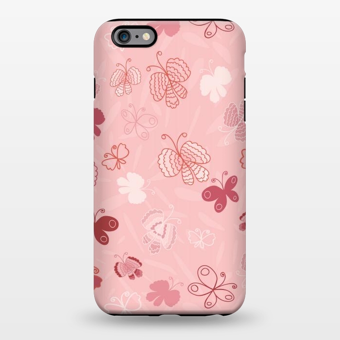 iPhone 6/6s plus StrongFit Pretty Butterflies on Light Pink by Paula Ohreen