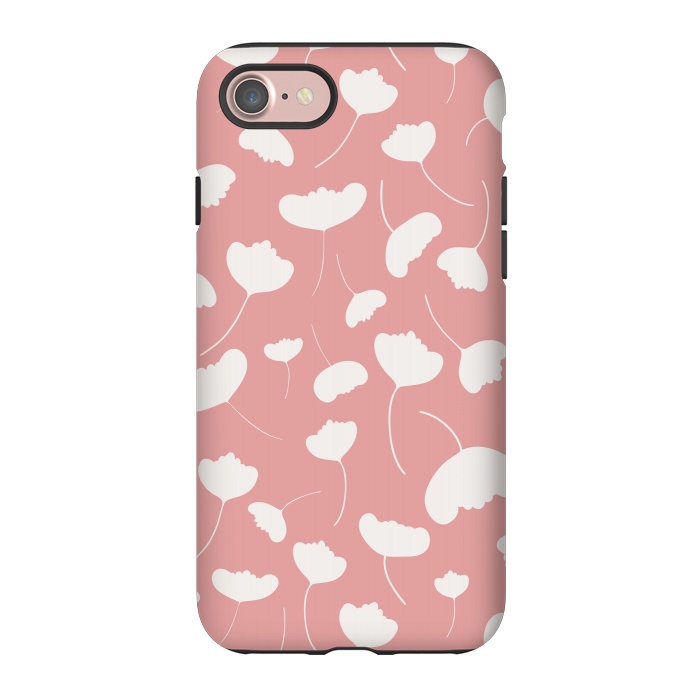iPhone 7 StrongFit Fan Flowers on Pink by Paula Ohreen