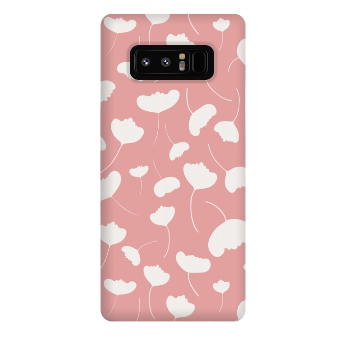 Galaxy Note 8 StrongFit Fan Flowers on Pink by Paula Ohreen
