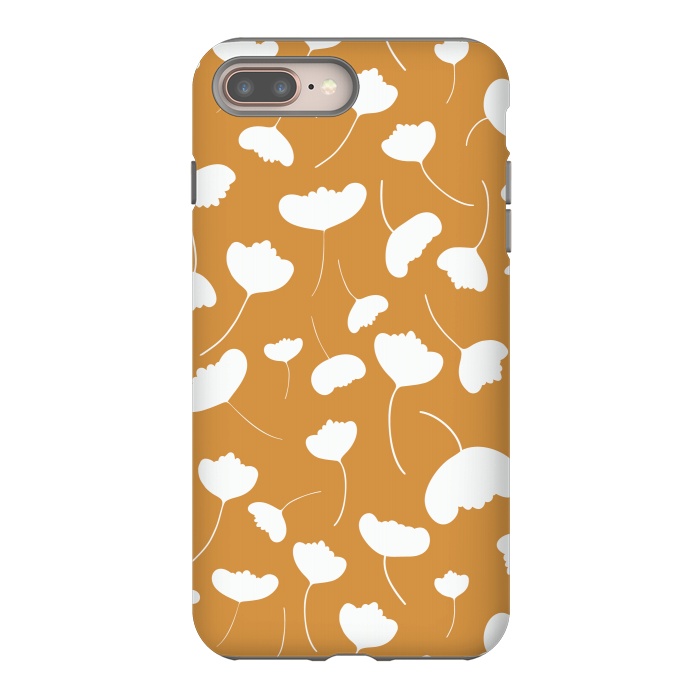 iPhone 7 plus StrongFit Fan Flowers on Mustard by Paula Ohreen