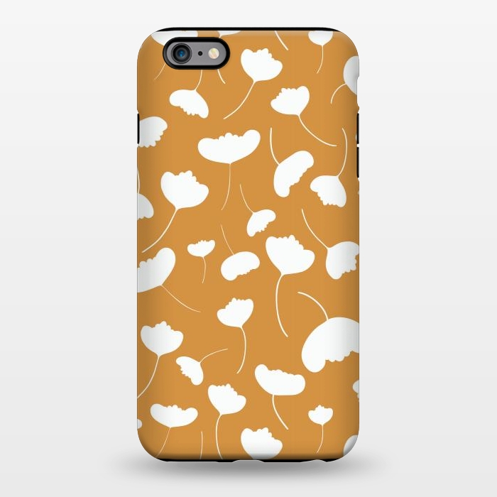 iPhone 6/6s plus StrongFit Fan Flowers on Mustard by Paula Ohreen