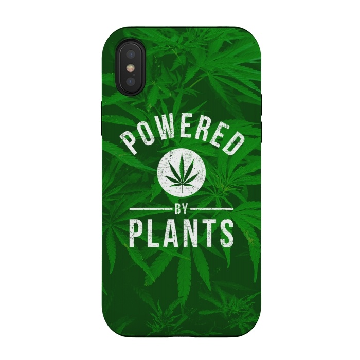 iPhone Xs / X StrongFit Powered by Plants by Mitxel Gonzalez