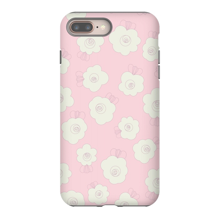 iPhone 7 plus StrongFit Fluffy Flowers by Paula Ohreen