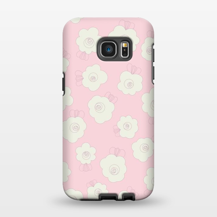 Galaxy S7 EDGE StrongFit Fluffy Flowers by Paula Ohreen