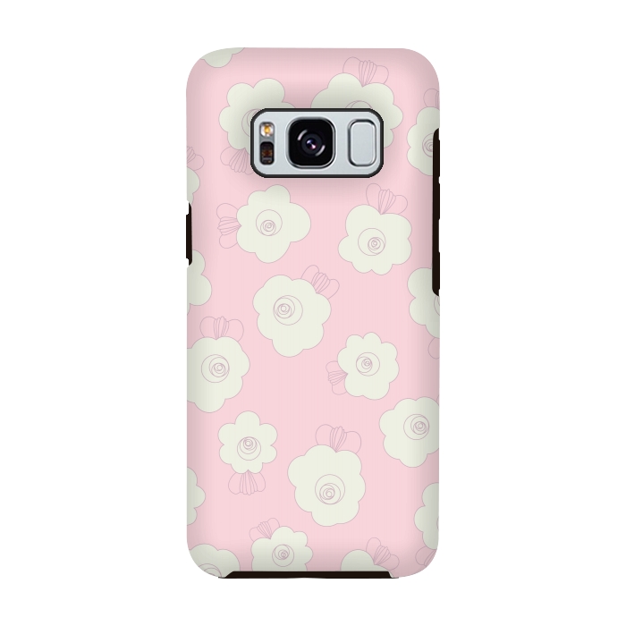 Galaxy S8 StrongFit Fluffy Flowers by Paula Ohreen