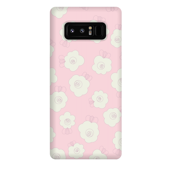 Galaxy Note 8 StrongFit Fluffy Flowers by Paula Ohreen