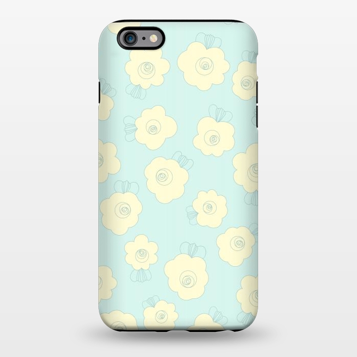 iPhone 6/6s plus StrongFit Blue Fluffy Flowers by Paula Ohreen