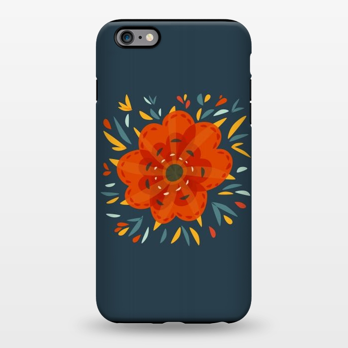 iPhone 6/6s plus StrongFit Decorative Whimsical Orange Flower by Boriana Giormova