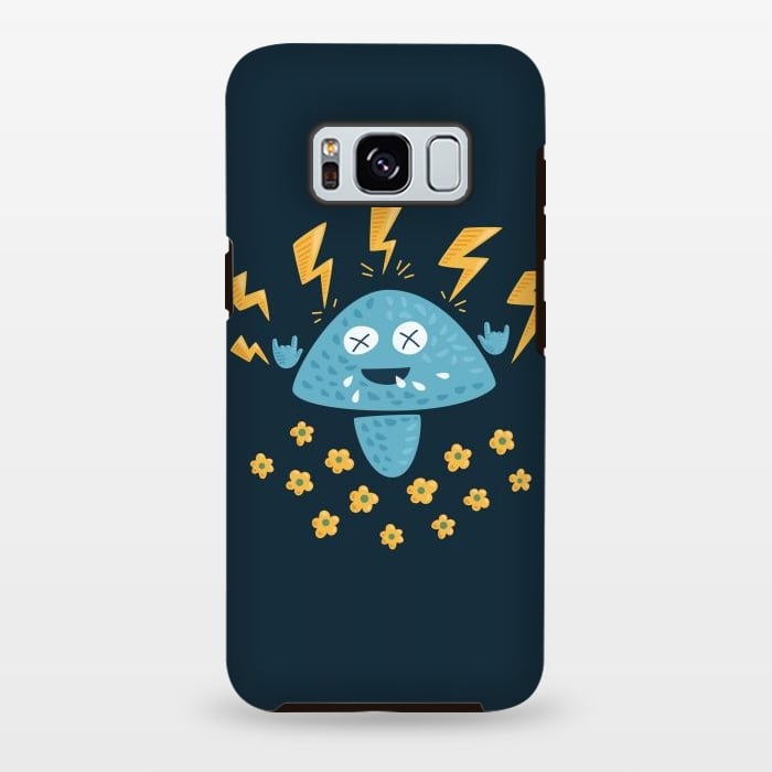 Galaxy S8 plus StrongFit Funny Cartoon Heavy Metal Music Mushroom by Boriana Giormova