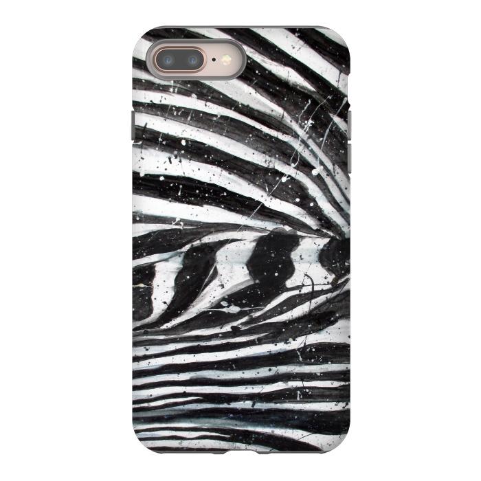 iPhone 7 plus StrongFit Zebra Stripes by ECMazur 