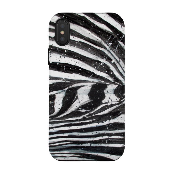 iPhone Xs / X StrongFit Zebra Stripes by ECMazur 