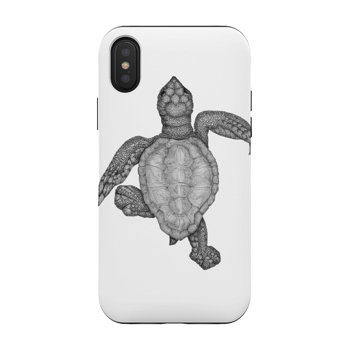 iPhone Xs / X StrongFit Baby Sea Turtle by ECMazur 