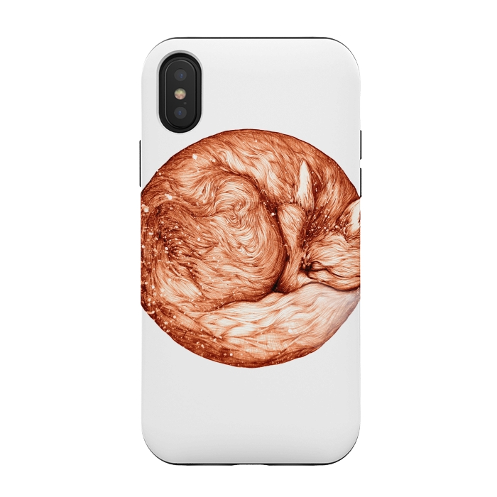 iPhone Xs / X StrongFit Fox and Snow by ECMazur 