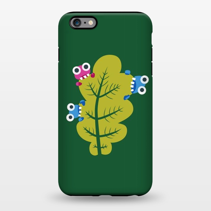 iPhone 6/6s plus StrongFit Cute Cartoon Bugs Eat Green Leaf by Boriana Giormova