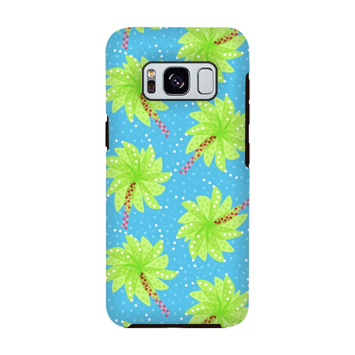 Galaxy S8 StrongFit Abstract Flower-like Palm Trees Pattern by Boriana Giormova