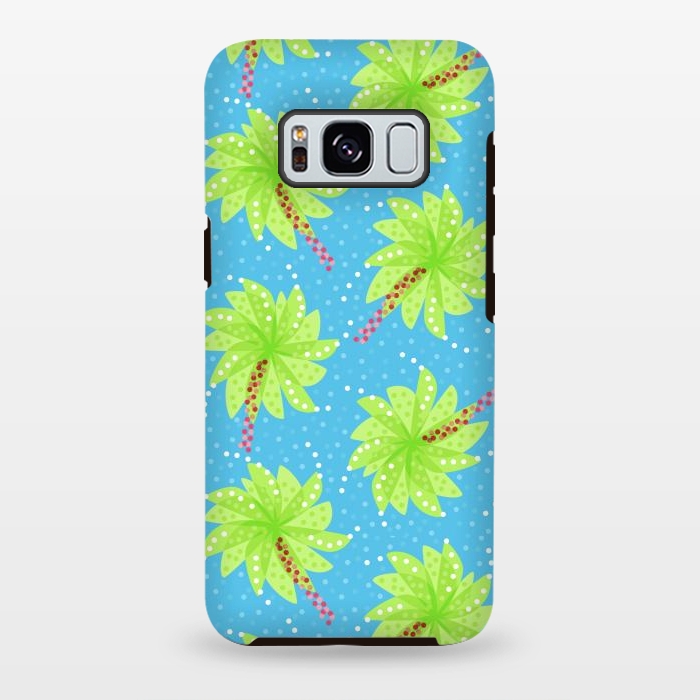 Galaxy S8 plus StrongFit Abstract Flower-like Palm Trees Pattern by Boriana Giormova