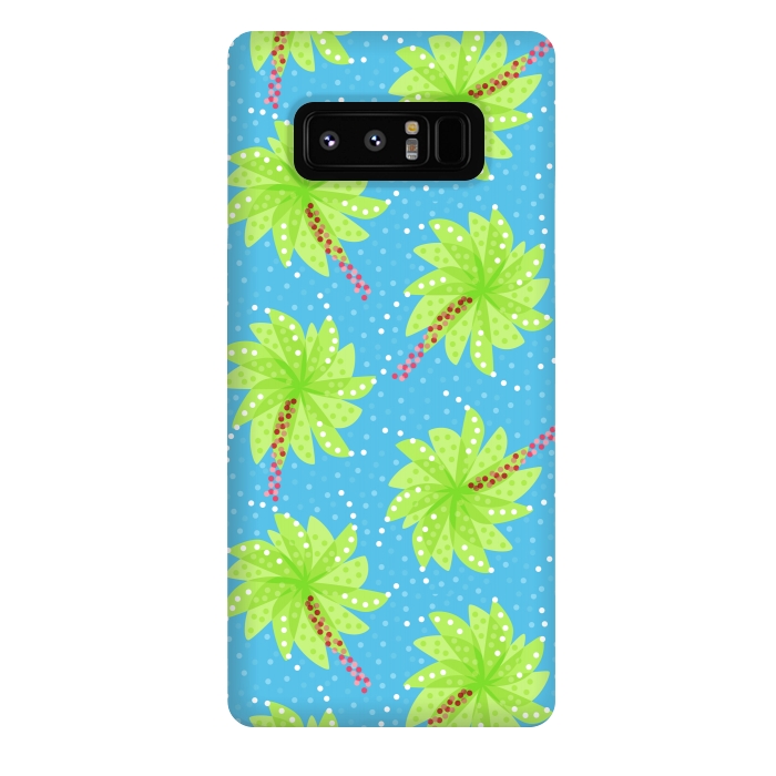 Galaxy Note 8 StrongFit Abstract Flower-like Palm Trees Pattern by Boriana Giormova