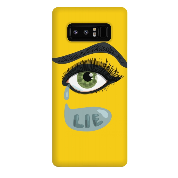 Galaxy Note 8 StrongFit Green Lying Eye With Teardrop by Boriana Giormova