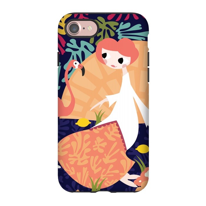 iPhone 7 StrongFit Girl and Flamingo 002 by Jelena Obradovic