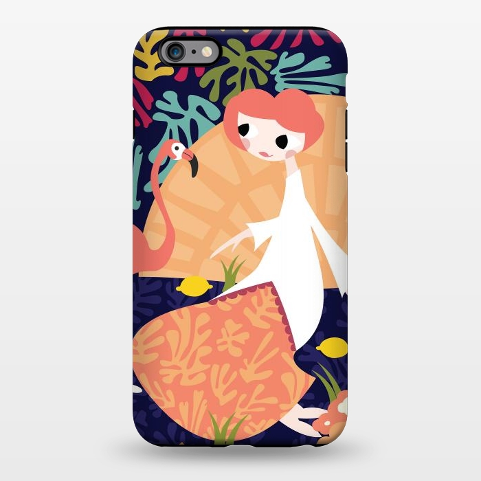 iPhone 6/6s plus StrongFit Girl and Flamingo 002 by Jelena Obradovic