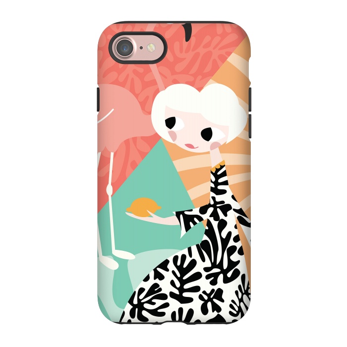 iPhone 7 StrongFit Girl and flamingo 003 by Jelena Obradovic