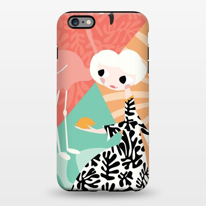 iPhone 6/6s plus StrongFit Girl and flamingo 003 by Jelena Obradovic
