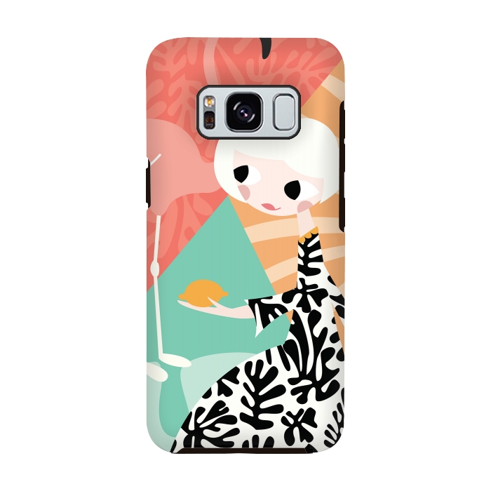 Galaxy S8 StrongFit Girl and flamingo 003 by Jelena Obradovic